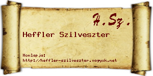 Heffler Szilveszter névjegykártya